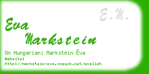 eva markstein business card